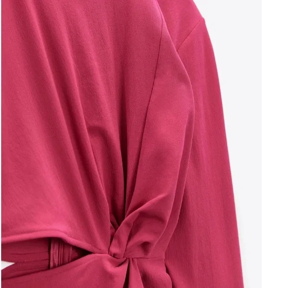 ZARA KNOTTED DRESS WITH CUT OUT 🔥 NWT - Picture 7 of 10